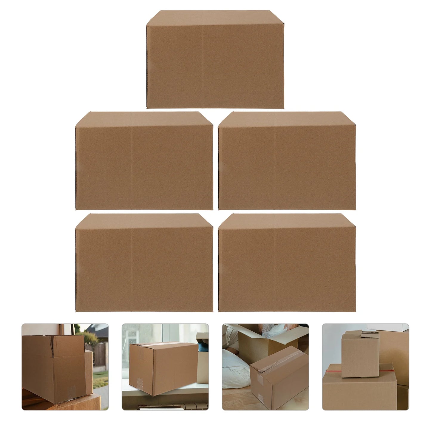 5 Pcs Express Box Corrugated Board Boxes Heavy Duty Shipping Clothes Wardrobe Paper Storage Cardboard Packaging Big Cartons